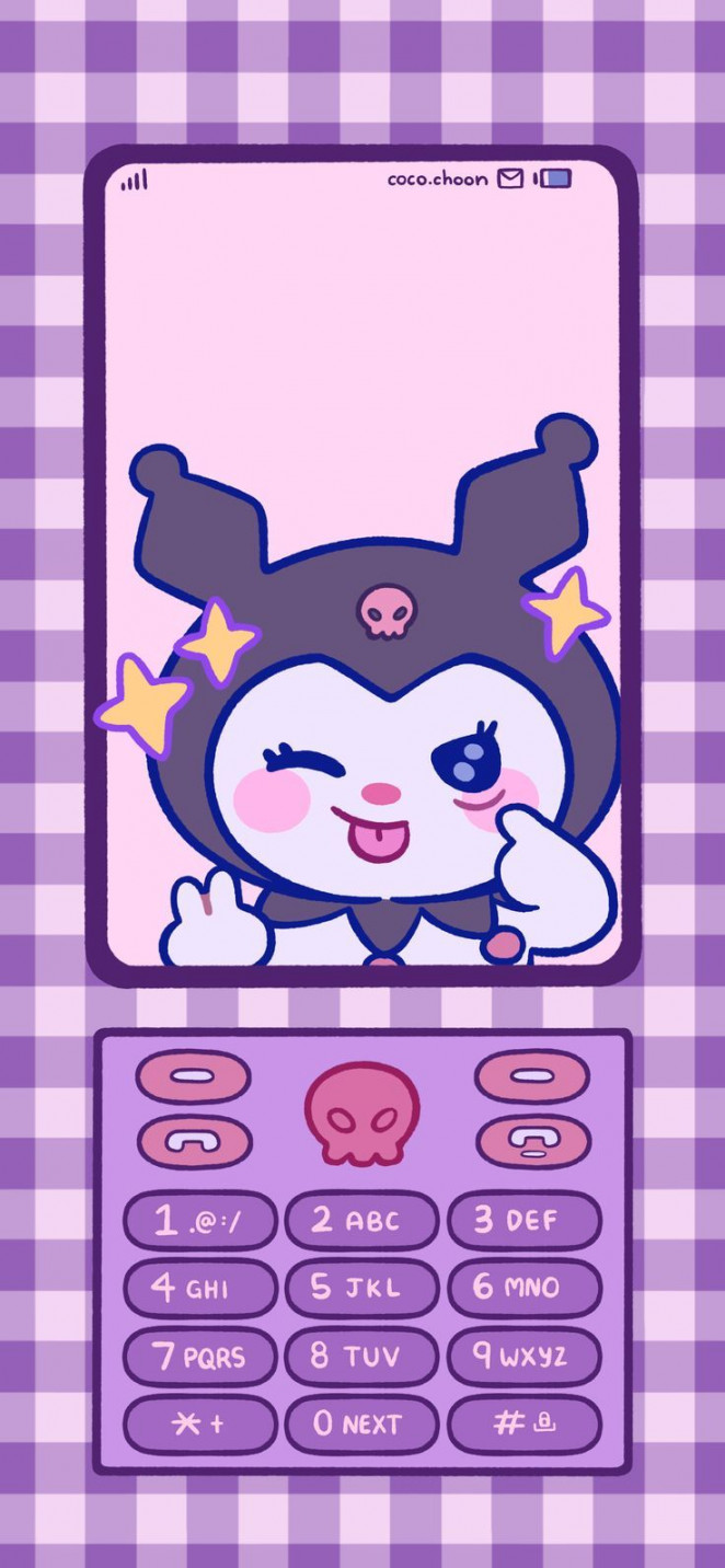 kuromi!  Sanrio wallpaper, Kawaii wallpaper, Cute doodle art