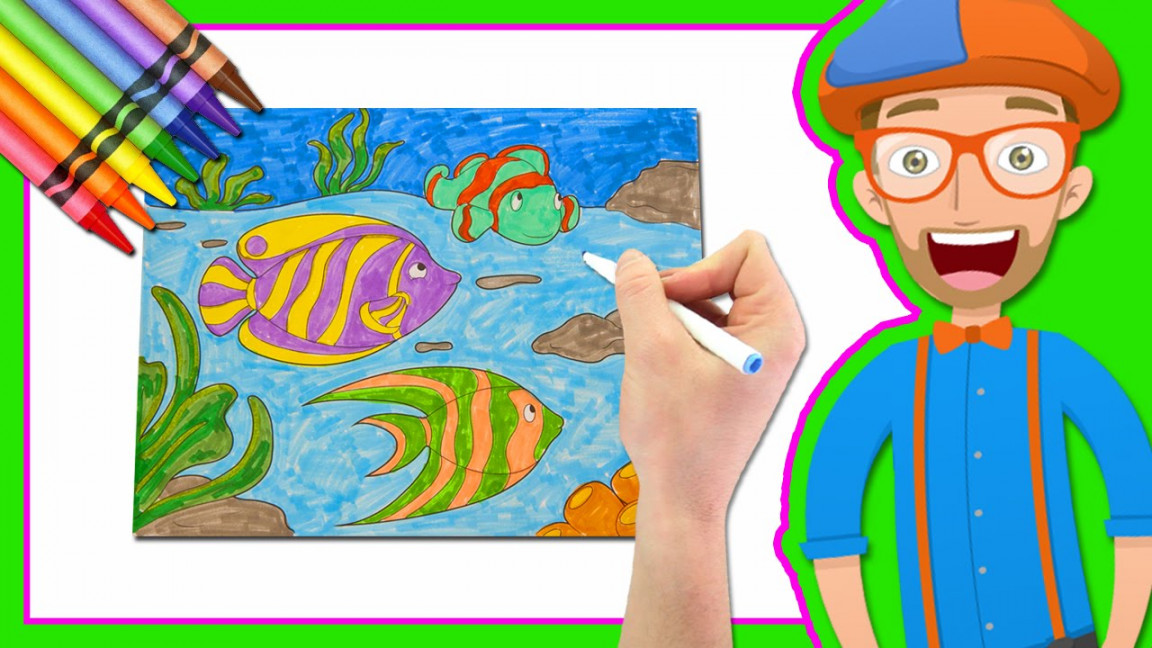 Learn Colors by Drawing with Blippi  Coloring Book