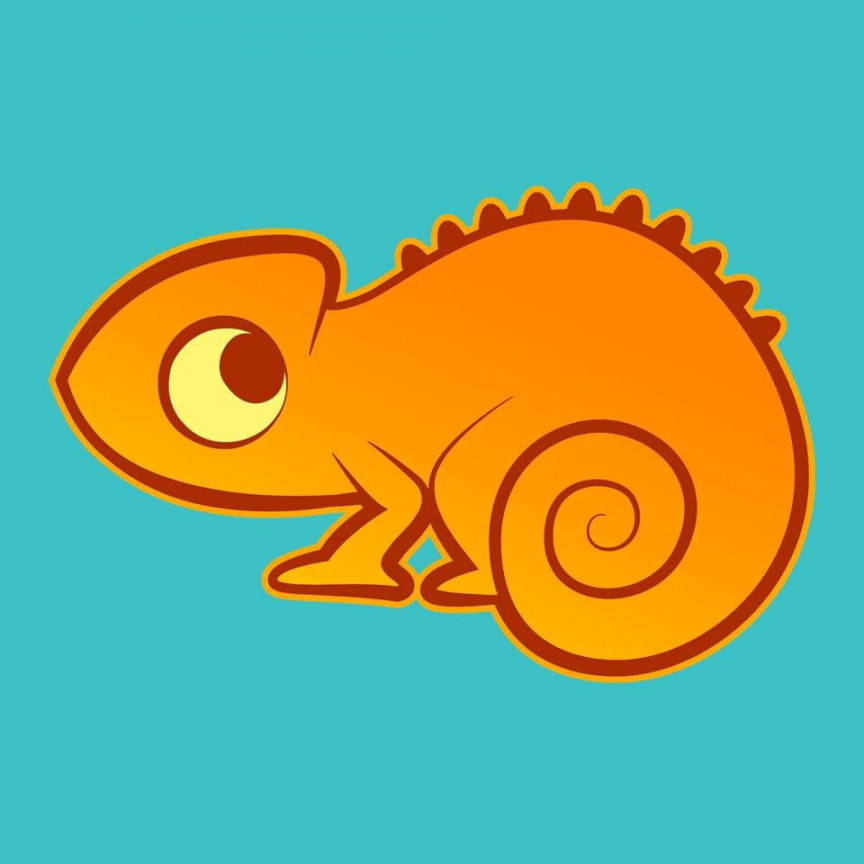 Little Orange Chameleon Karianne Hutchinson illustration