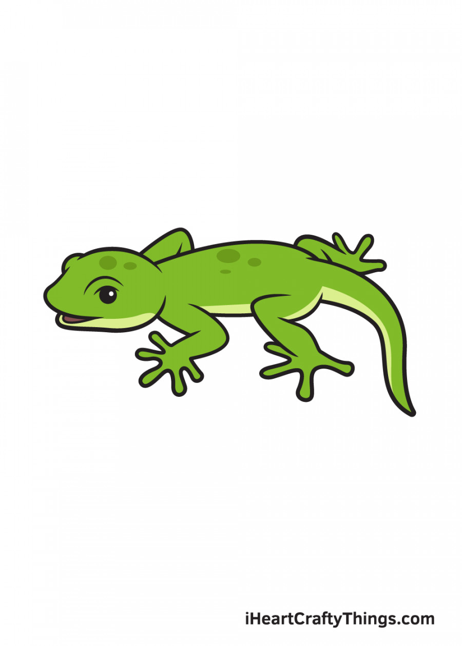 Lizard Drawing - How To Draw A Lizard Step By Step