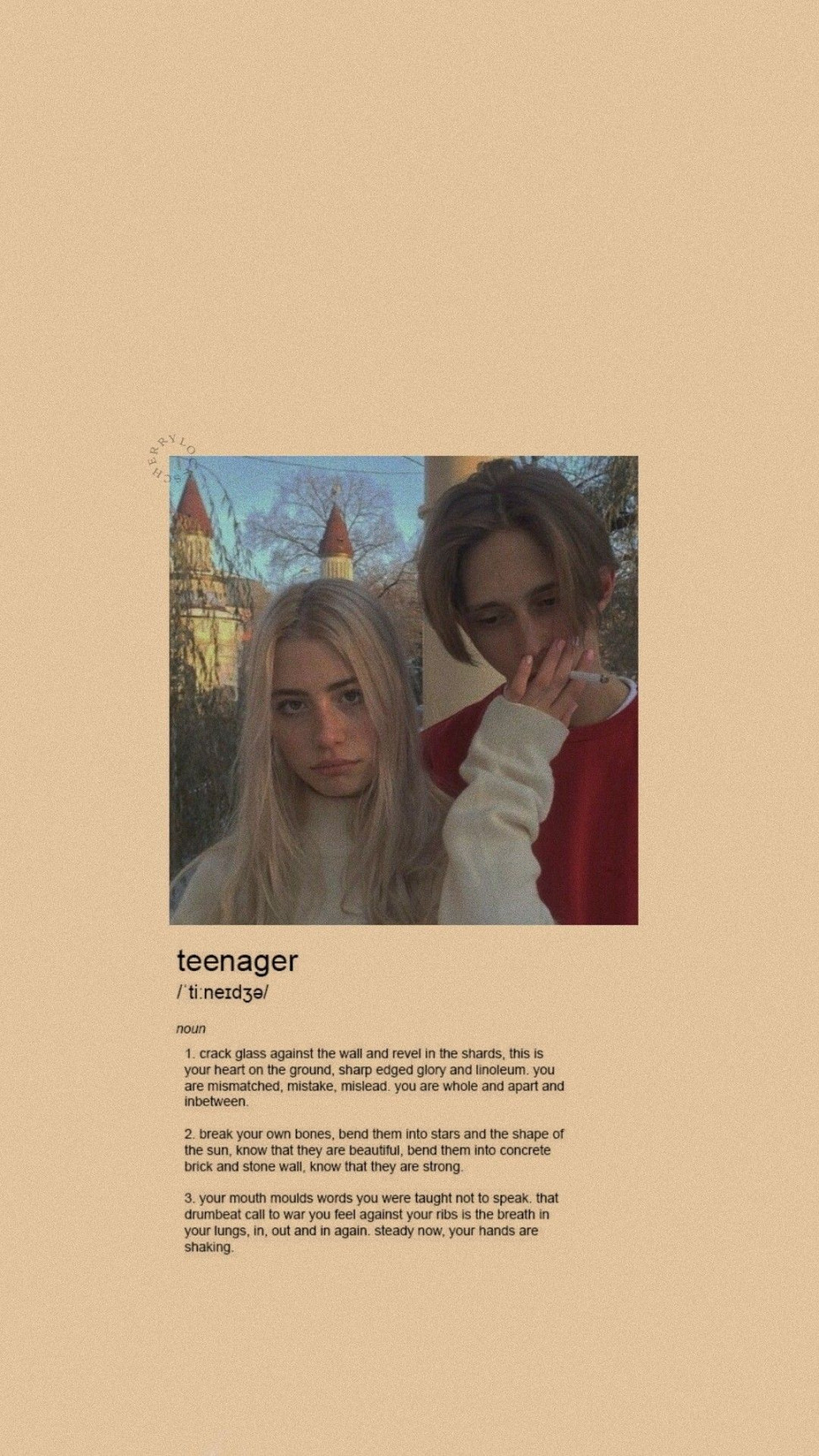 lockscreen cream  teenager  Aesthetic lockscreens, Aesthetic