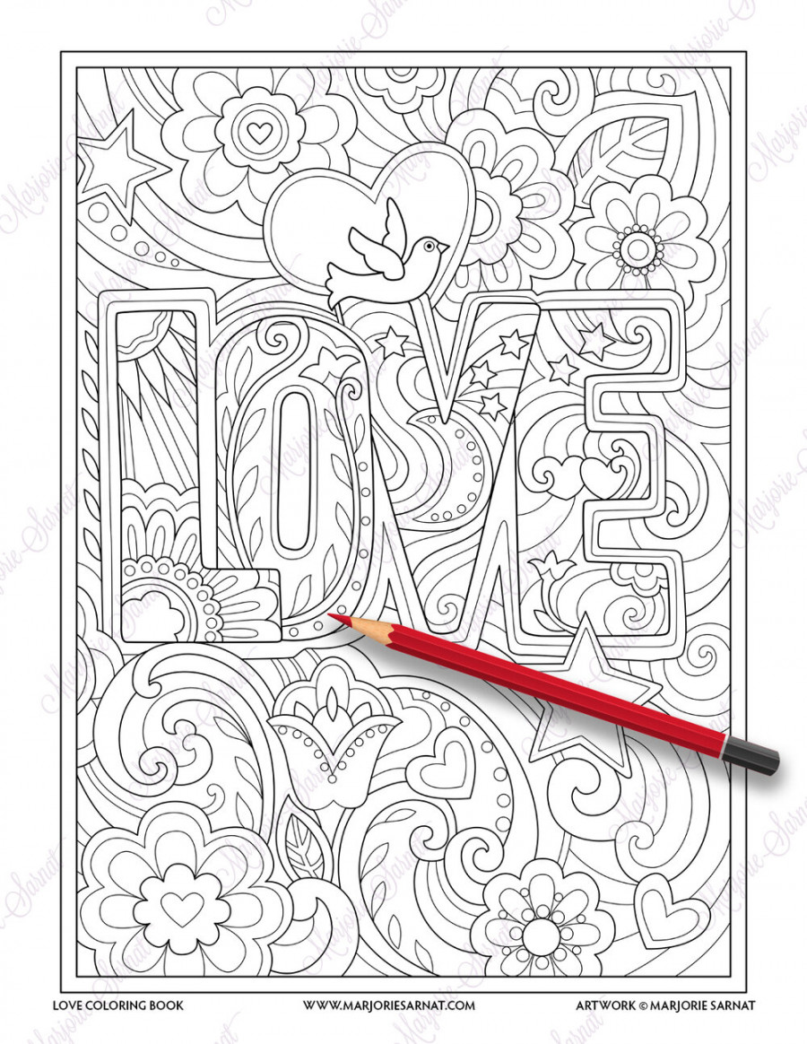 Love Coloring Book — Marjorie Sarnat Design & Illustration