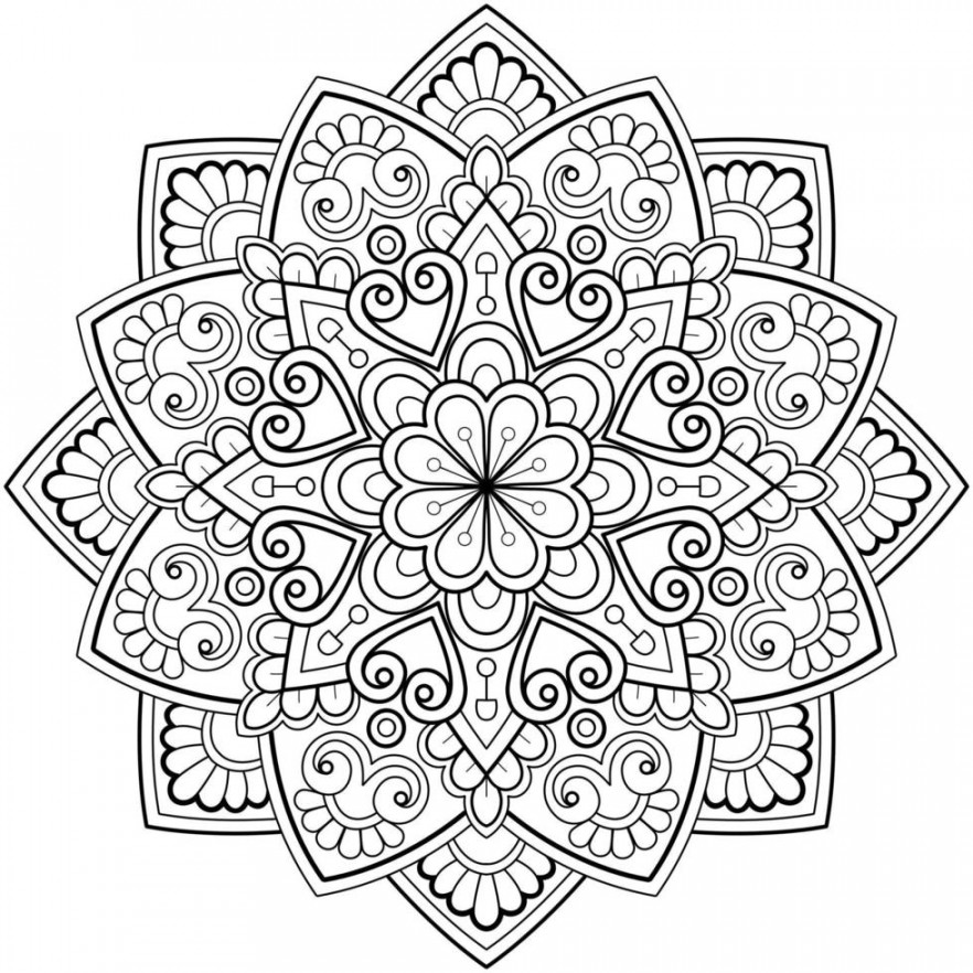 Mandala pattern Coloring book Art wallpaper design  Vector