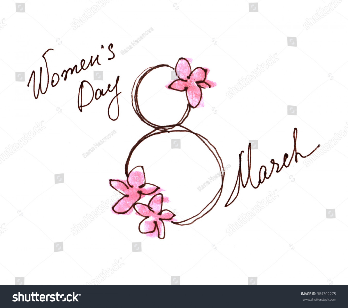 March Drawing Sketch Ink Pencil Stock Illustration 34302275