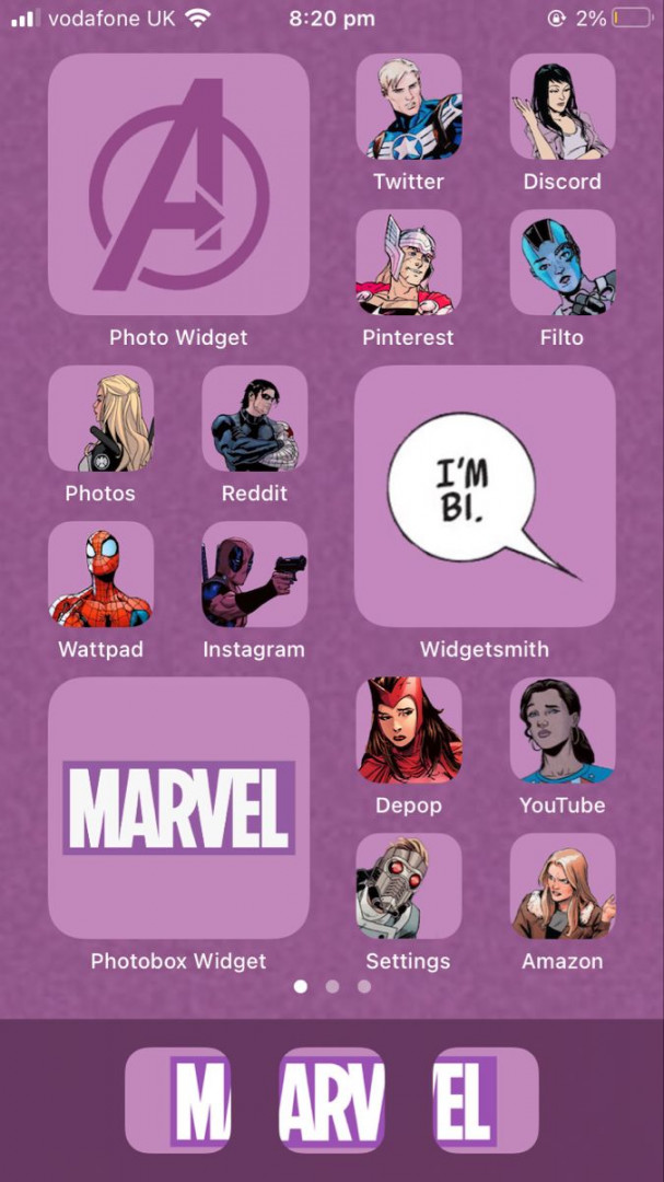 marvel ios home screen idea  Marvel app, Marvel phone wallpaper