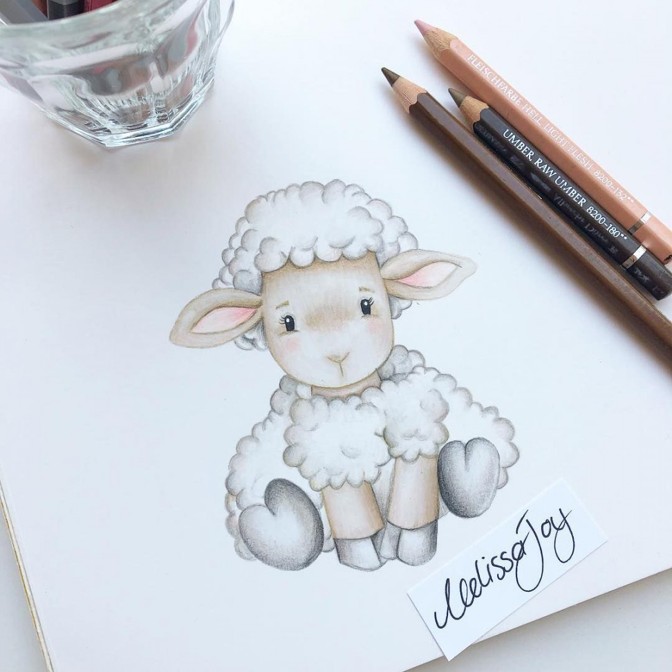 Mels Art on Instagram: “George the lamb illustration for my