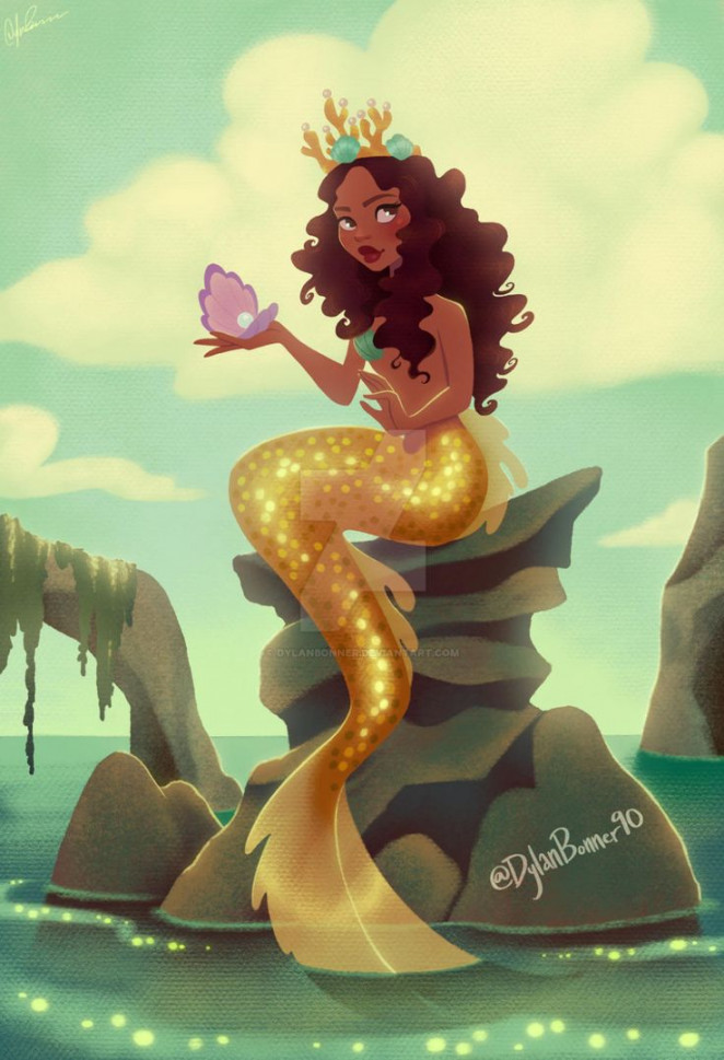 Mermaid With Yellow Tail by DylanBonner on DeviantArt  Mermaid