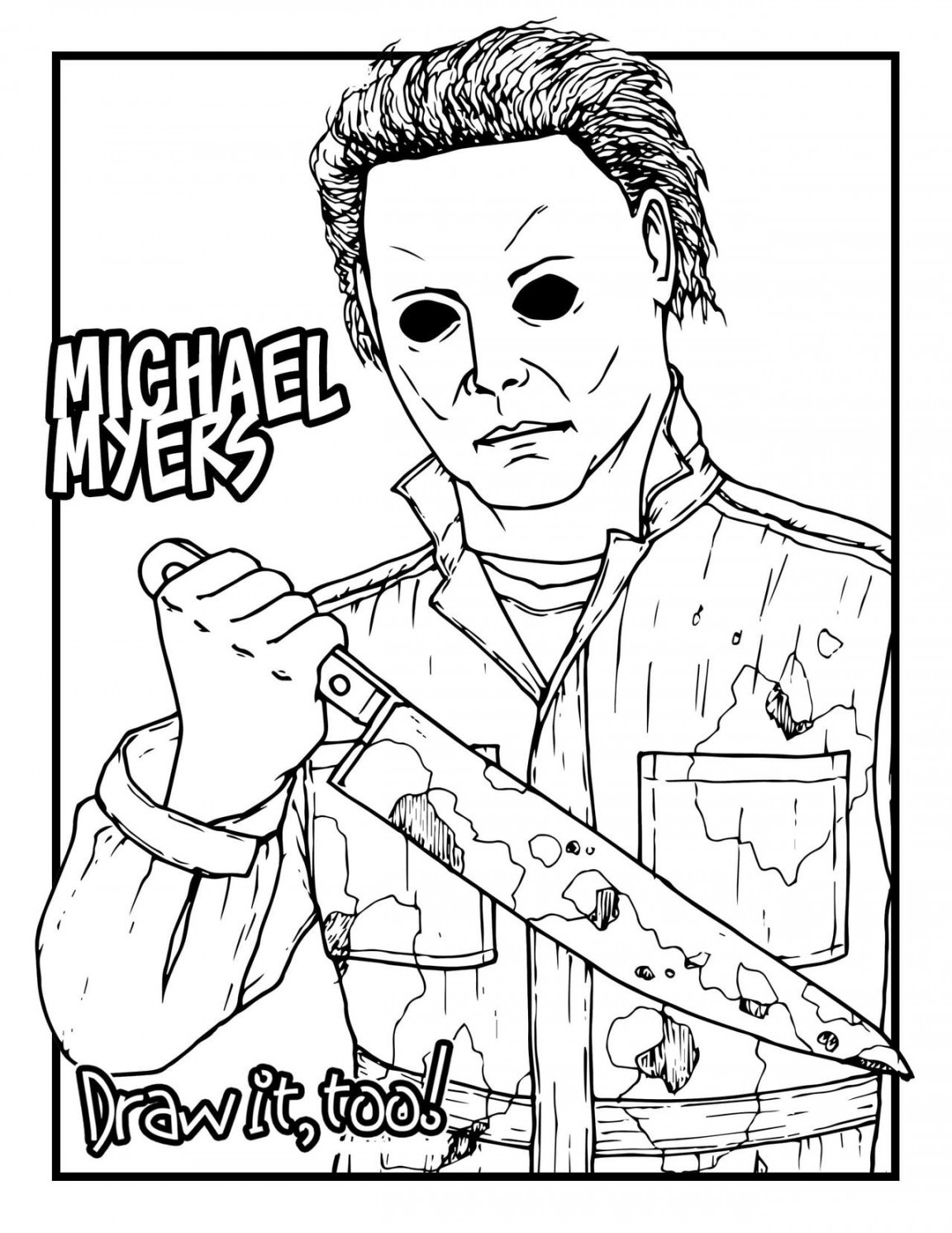 Michael Myers Coloring Pages () by coloringpageswk on DeviantArt