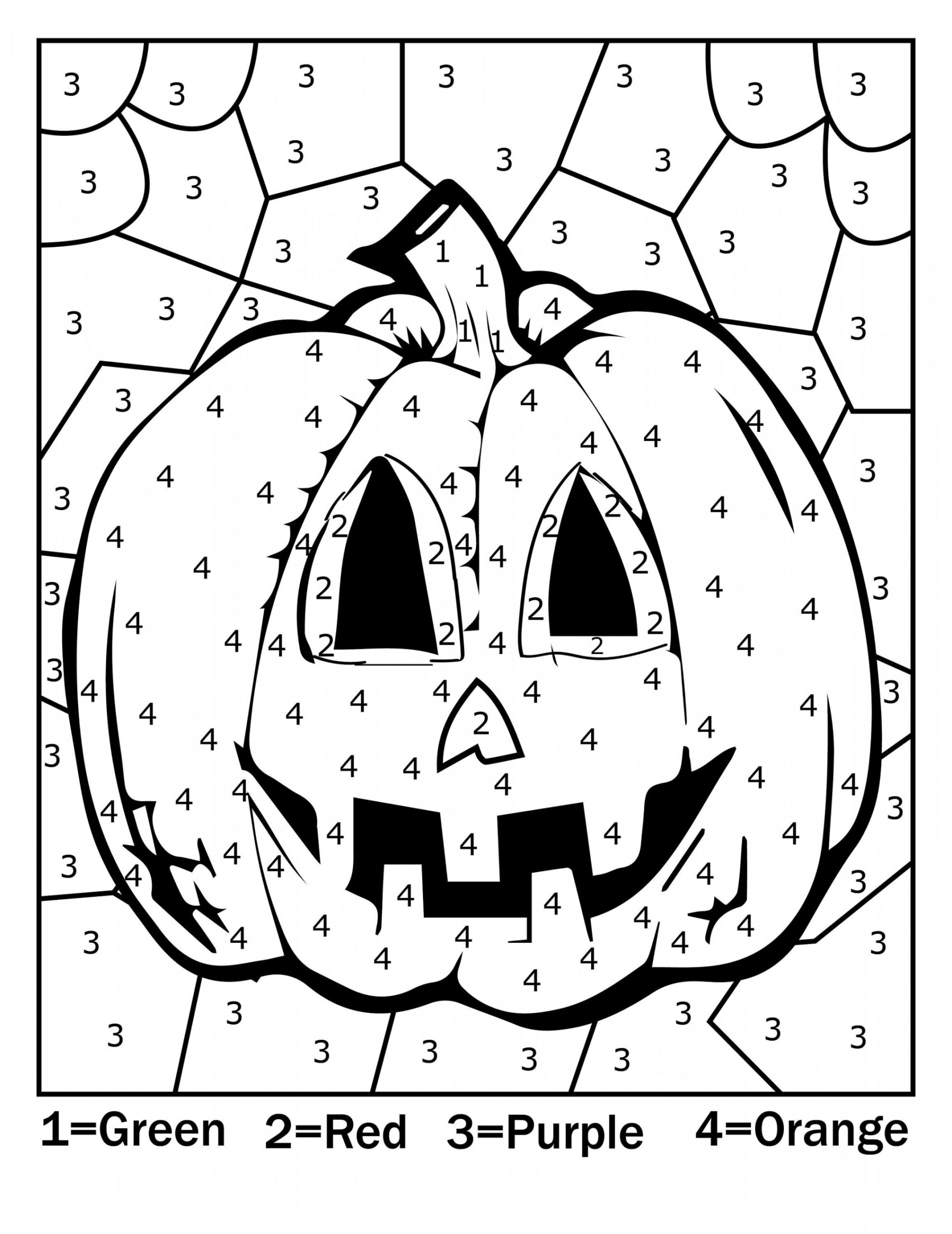 Mini Bundle: Halloween Color by Number Pages for Toddlers, Kids