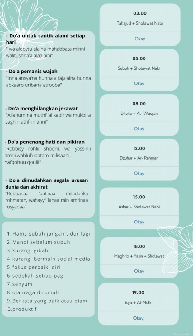 Muslim reminder routine pastel  Kutipan doa, Motivasi belajar