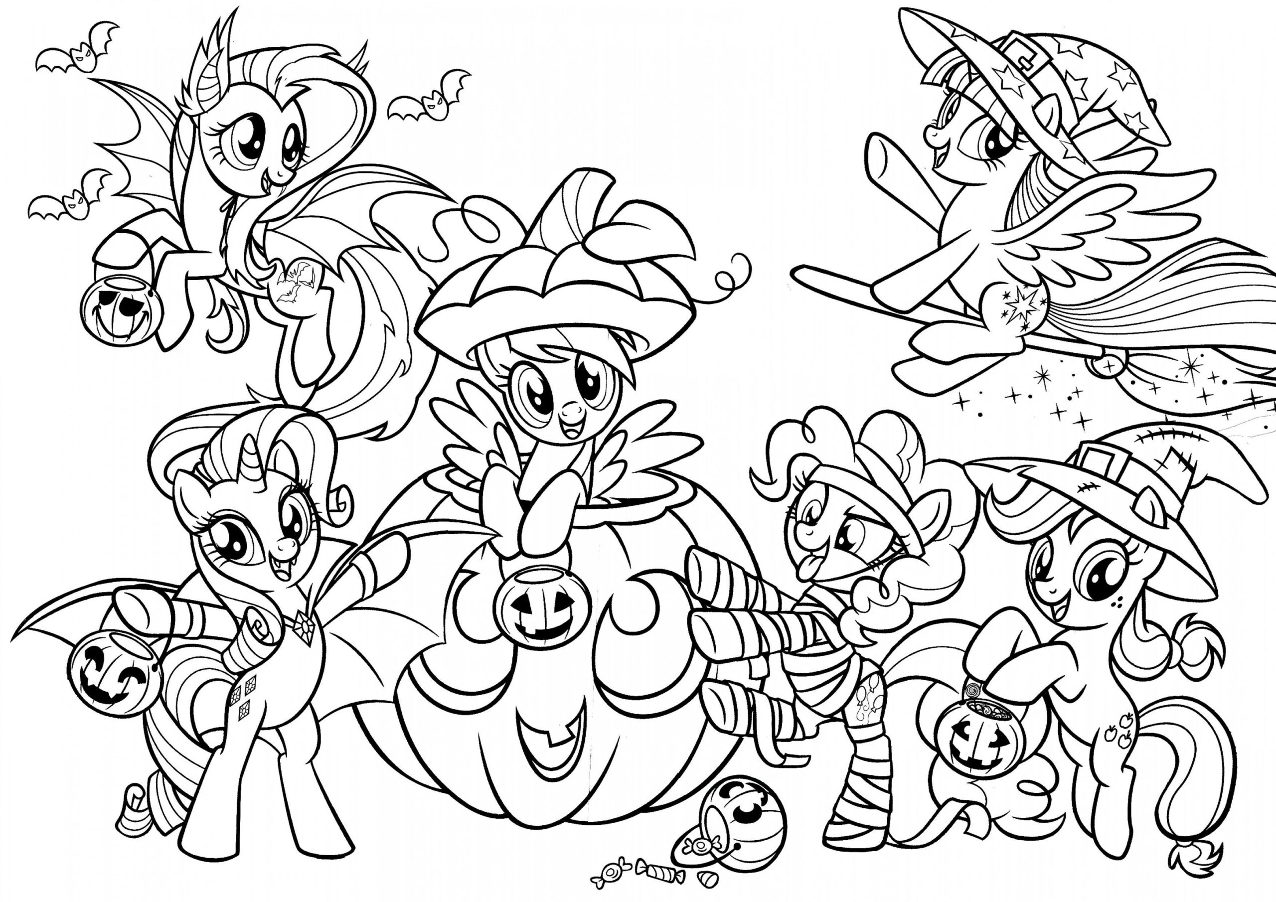 my little pony halloween colouring page  Horse coloring pages