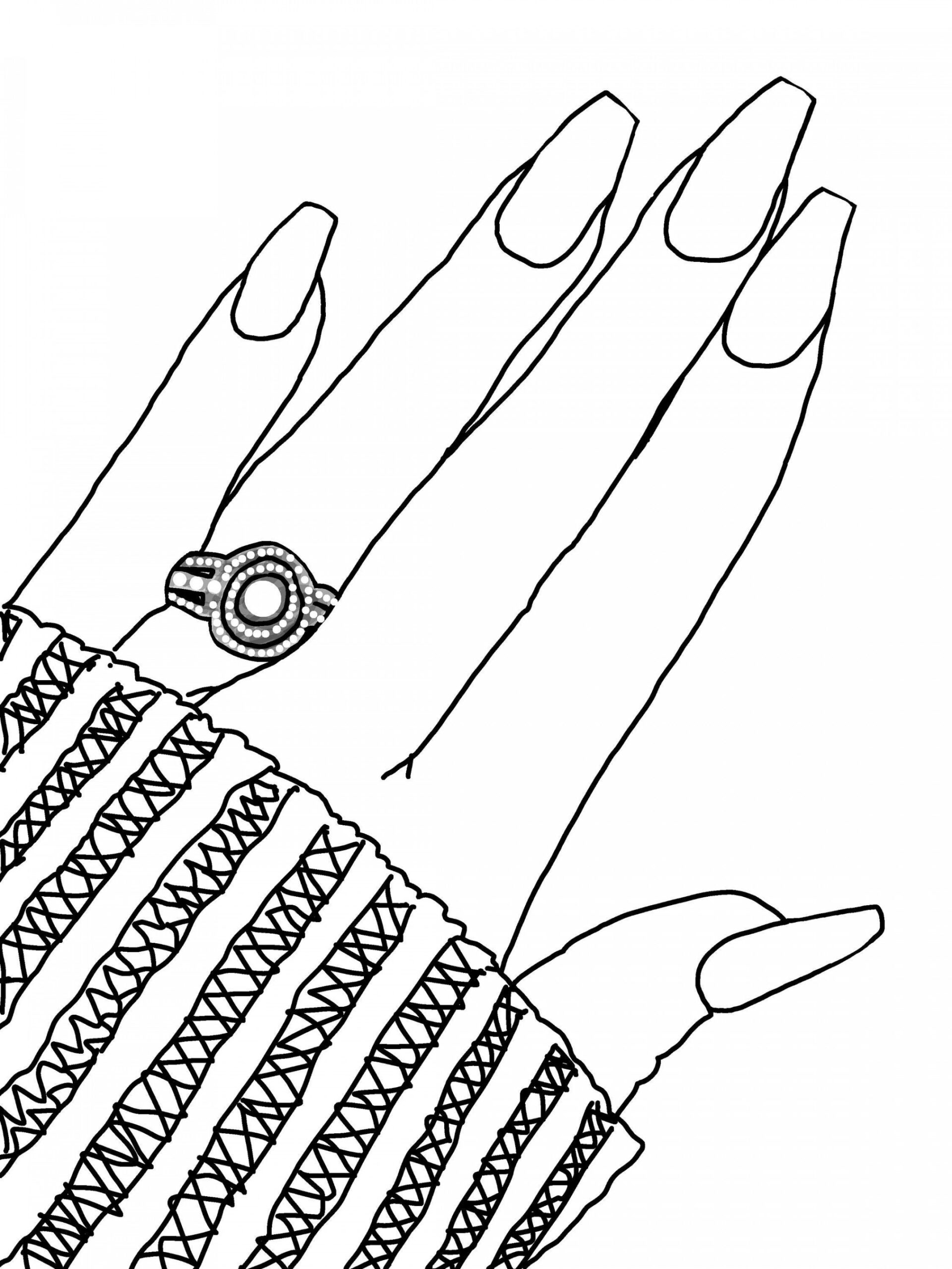 Nail Coloring Pages - Etsy Sweden