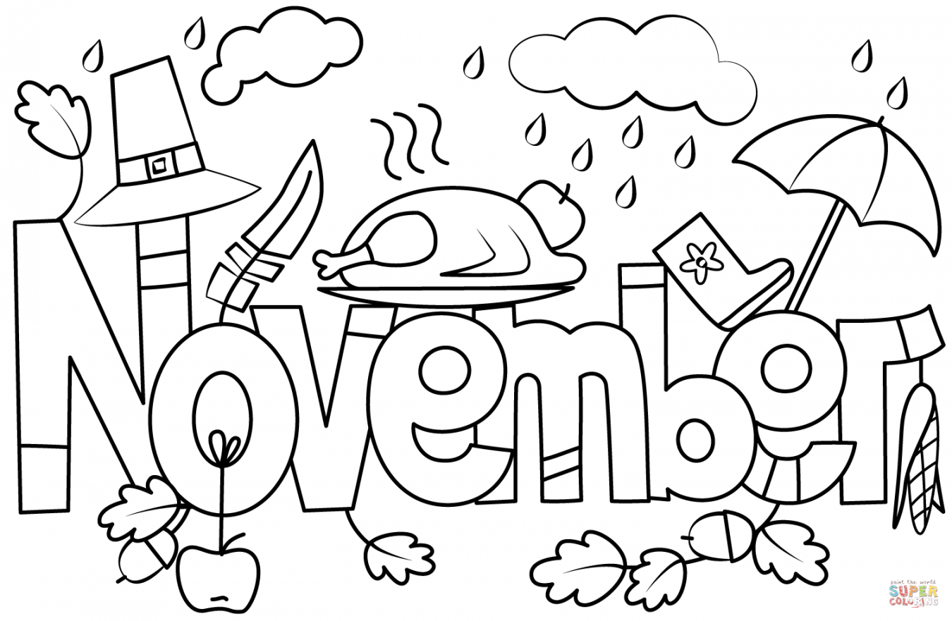 November coloring page  Free Printable Coloring Pages