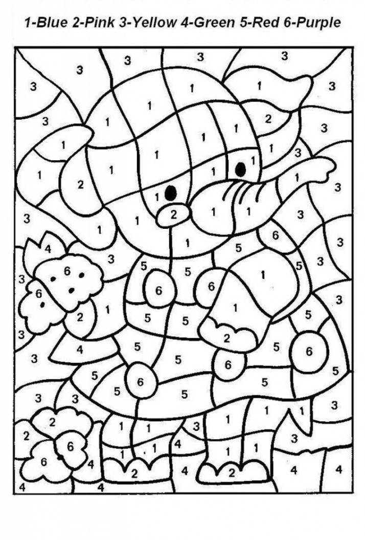 Number Coloring Sheets for Kids - Etsy  Color by number printable