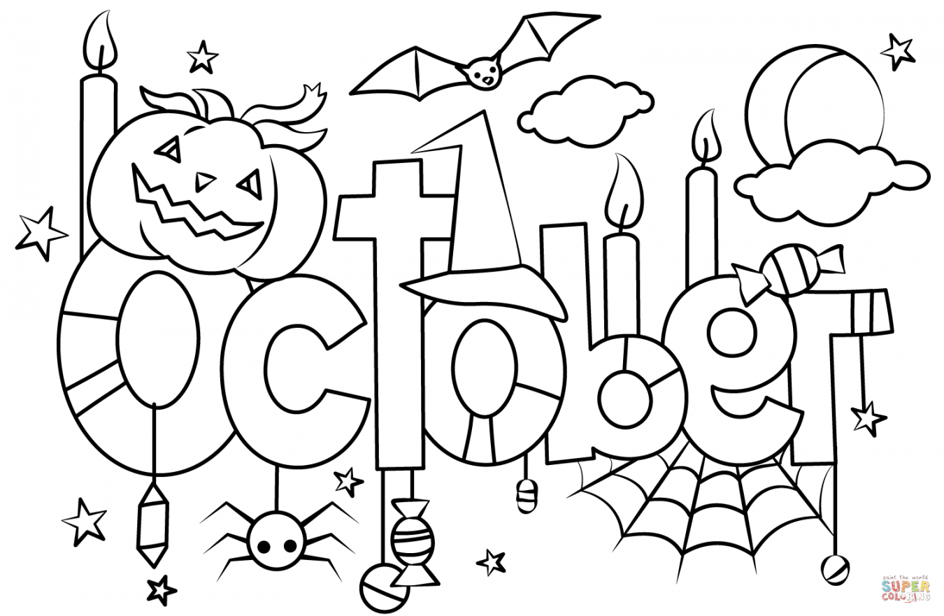 October coloring page  Free Printable Coloring Pages