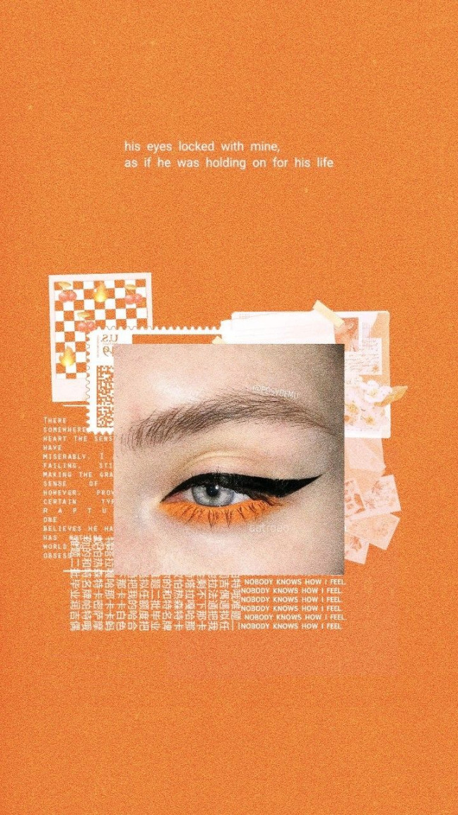 Orange aesthetic  lockscreen