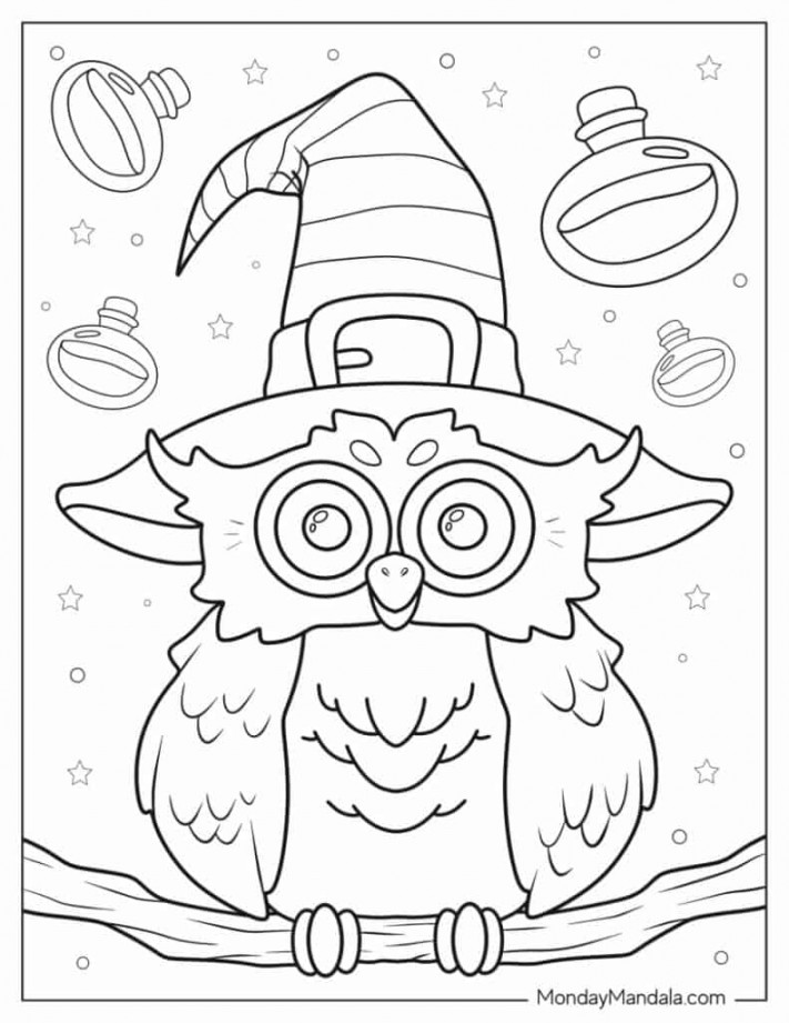 Owl Coloring Pages (Free PDF Printables)