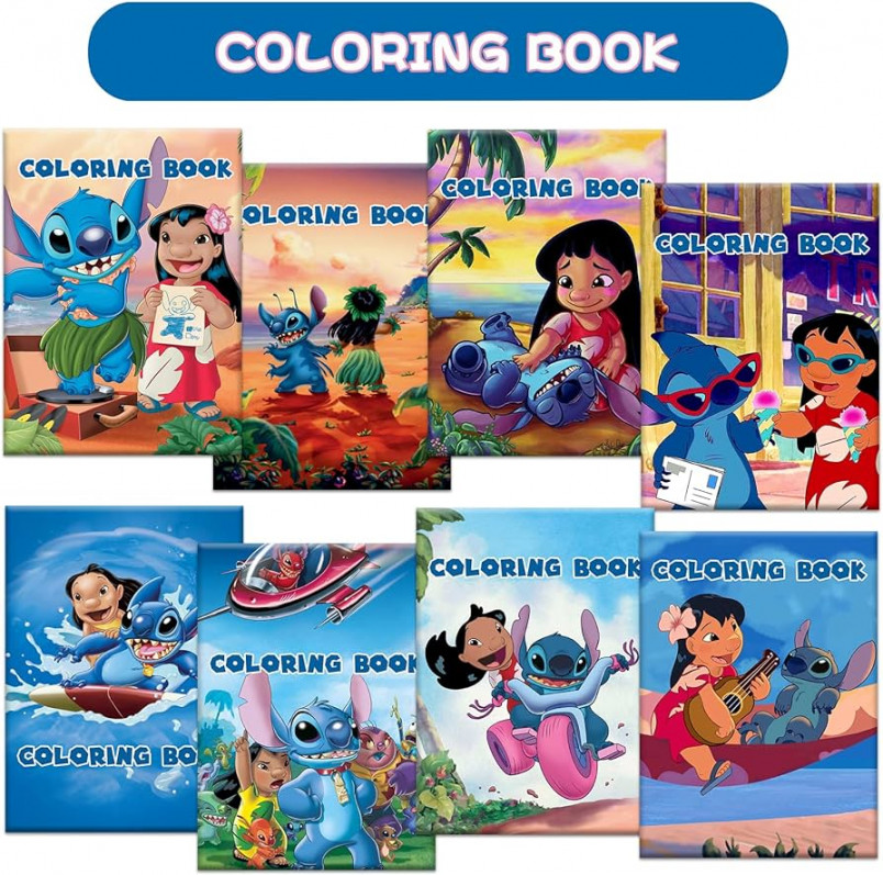 Pieces Stitch Colouring Books, Bulk Pack for Girls and Boys