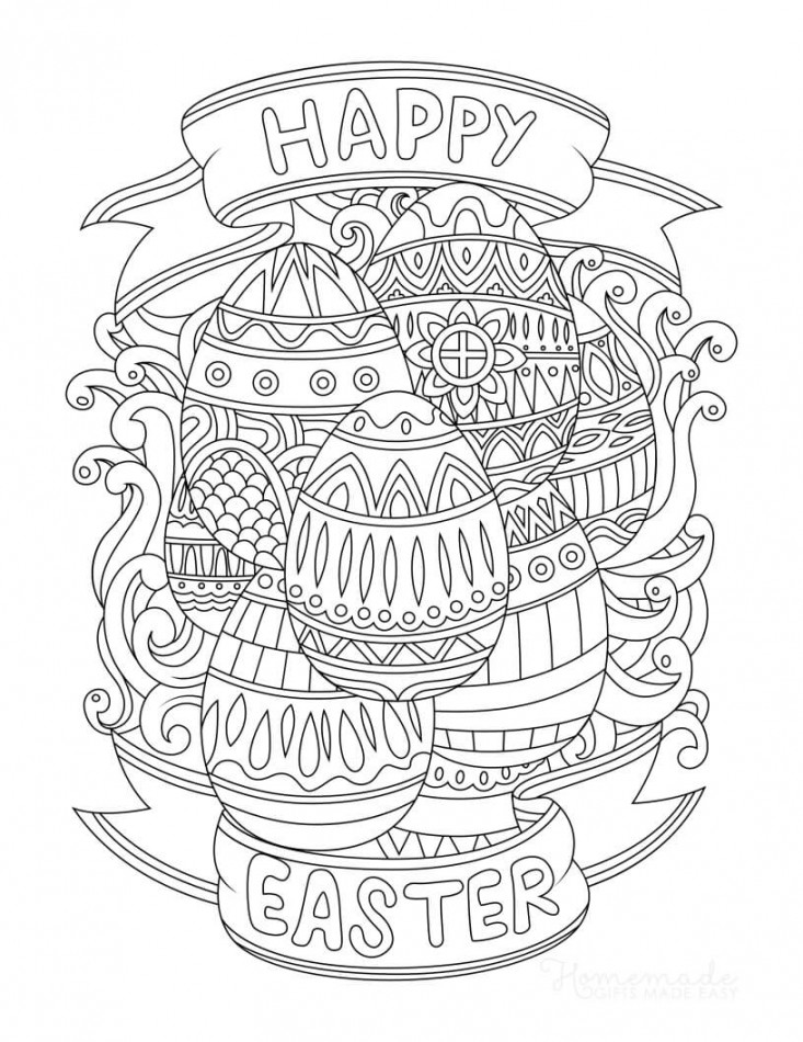 Printable Adult Easter Coloring Pages for  - Happier Human