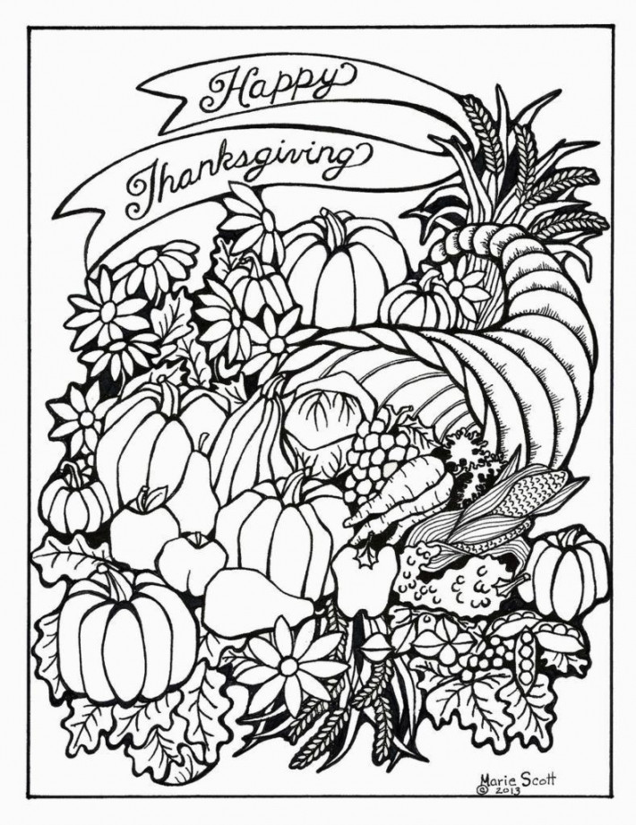 Printable Coloring Pages  Free thanksgiving coloring pages