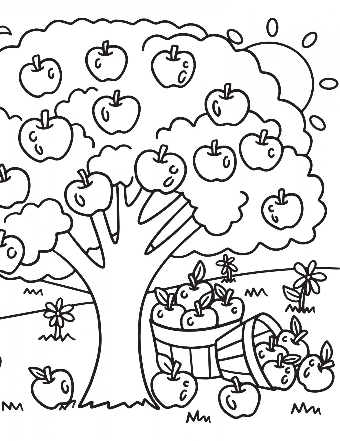 Printable Cute Fall Coloring Pages - Crafty Morning