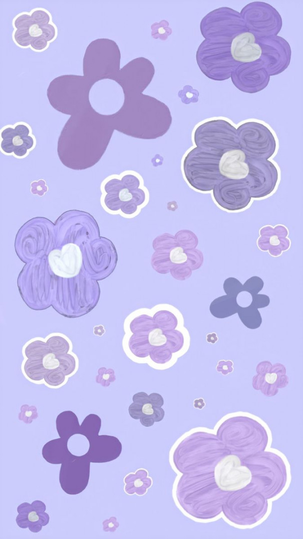 purple aesthetic flower lockscreen  Cute patterns wallpaper