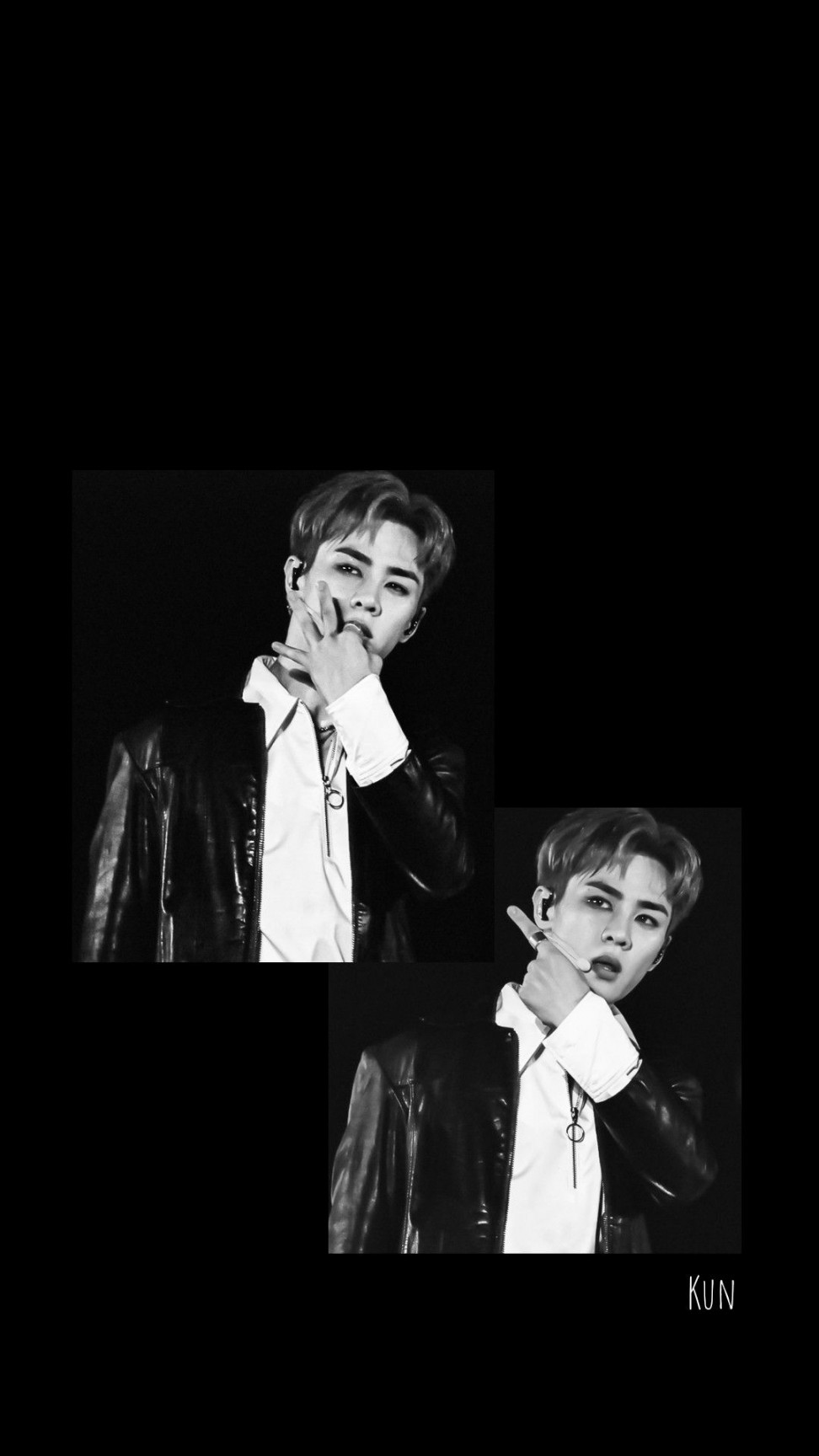 Qian Kun - black and white  Black and white wallpaper, Nct kun