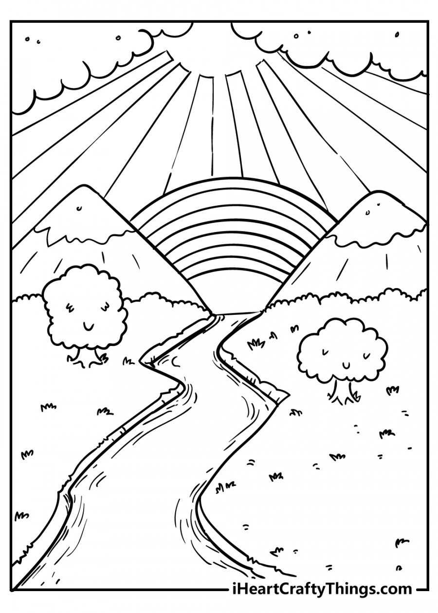 Rainbow Coloring Pages (% Free Printables)