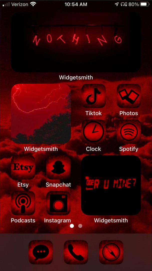 Red Grunge Aesthetic  Icons Ios Apps Icon Pack Widgets - Etsy