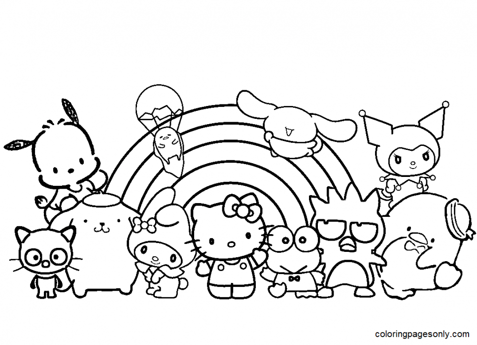 Sanrio Characters Coloring Pages - Free Printable Coloring Pages