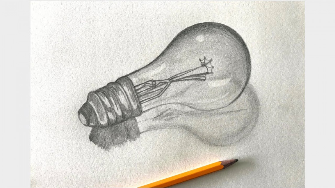 Sketch Challenge Week   How To Draw Light Bulb  Object Drawing