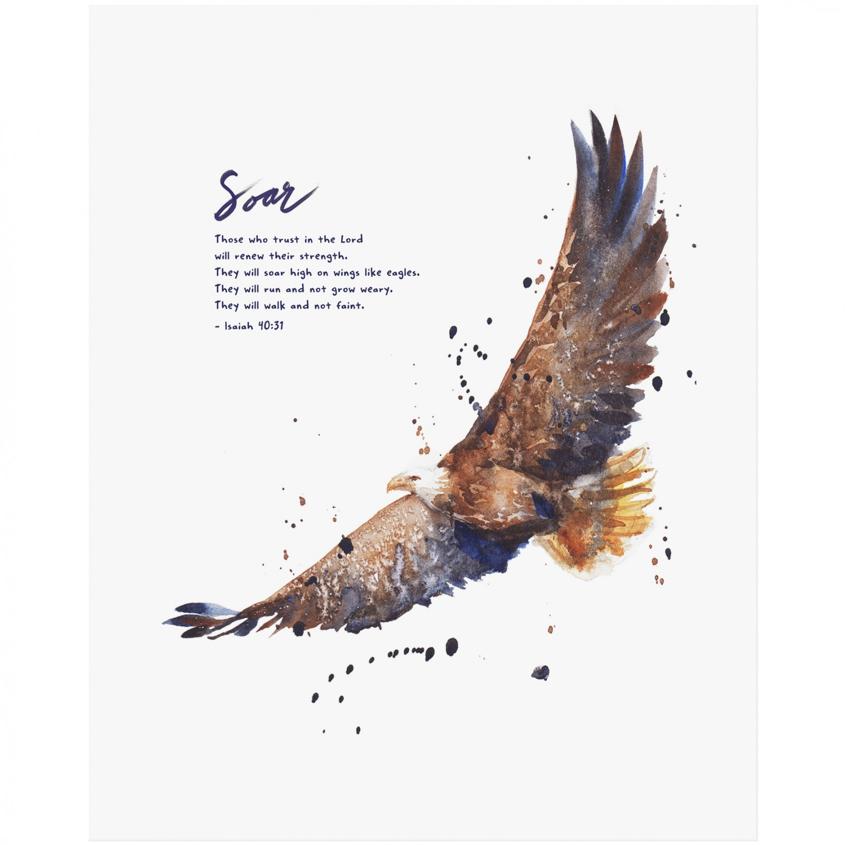 Soar On Wings Like Eagles - Isaiah :⁣⁣  Scripture Art Print