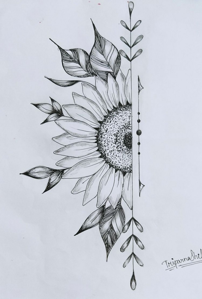 Sunflower tattoo  Western tattoos, Boho tattoos, Sunflower tattoos