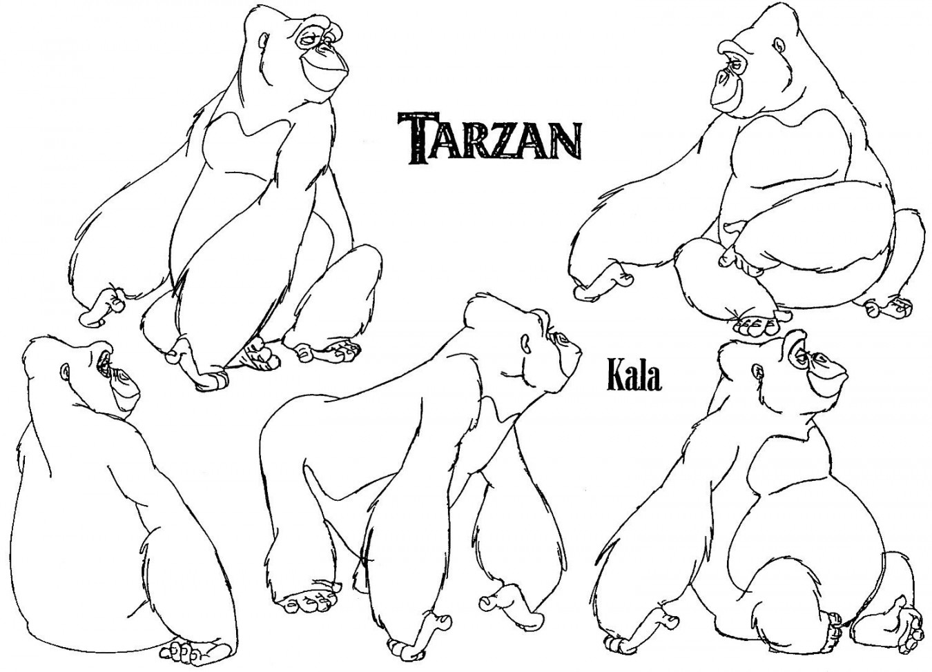 Tarzan, Disney concept art, Tarzan gorilla