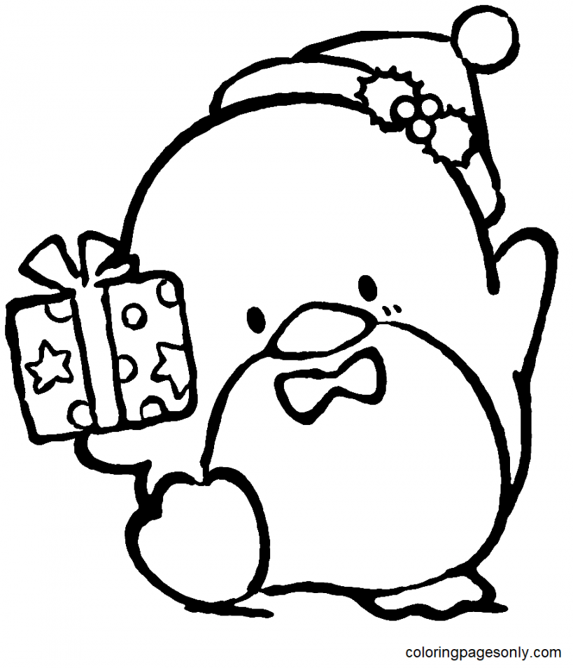 Tuxedo Sam Christmas Coloring Page  Christmas coloring pages