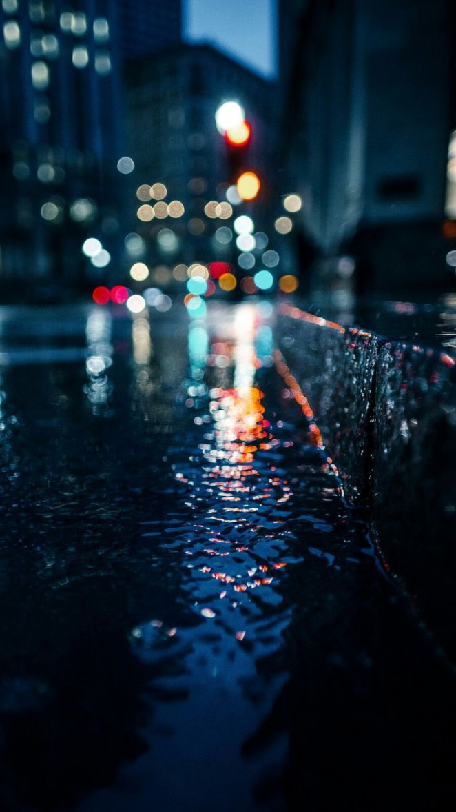 Wallpaper for Android and iPhone  Rain, city, lig - #Android