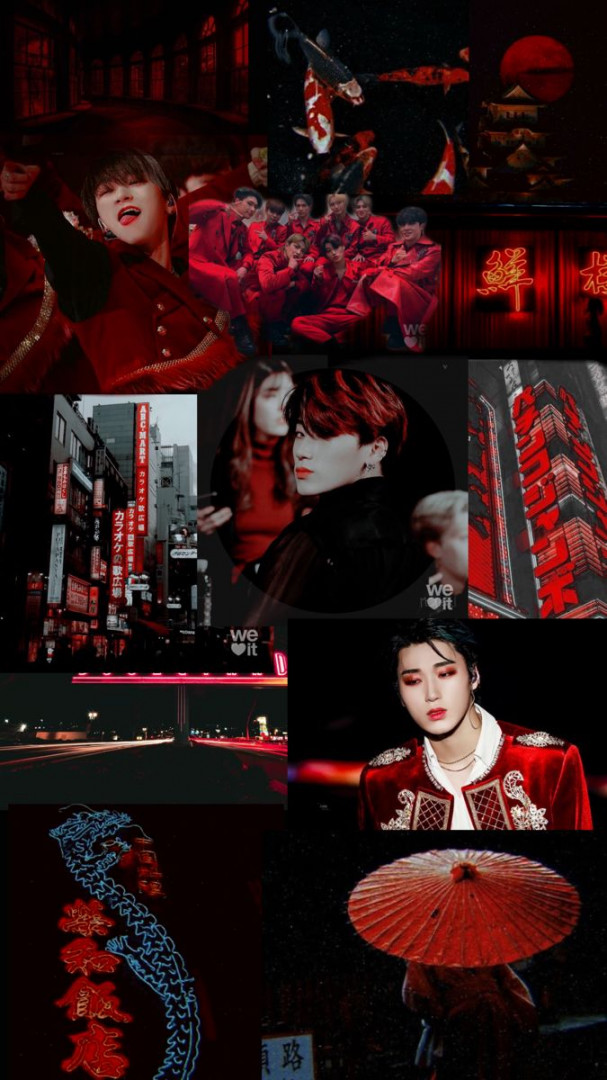 Wallpaper San ateez red  Army wallpaper, Red aesthetic, Kpop