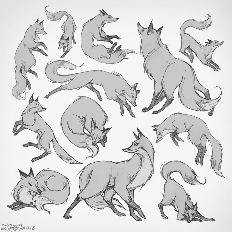 What does the fox say? 🦊 Sketches for my next pattern ✏️  Fox