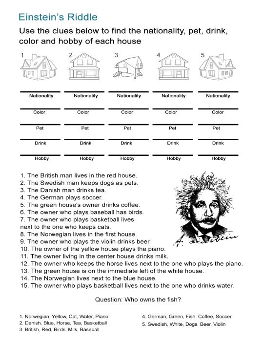 56 Worksheet Logic Puzzles Printable 18