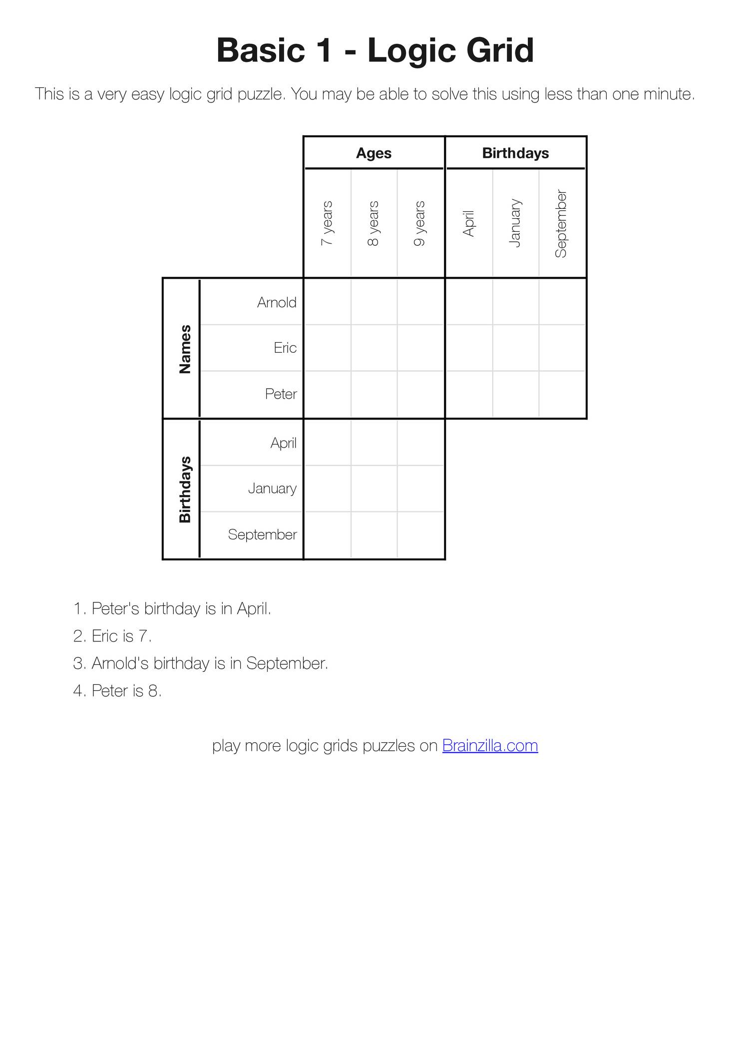 56 Worksheet Logic Puzzles Printable 33