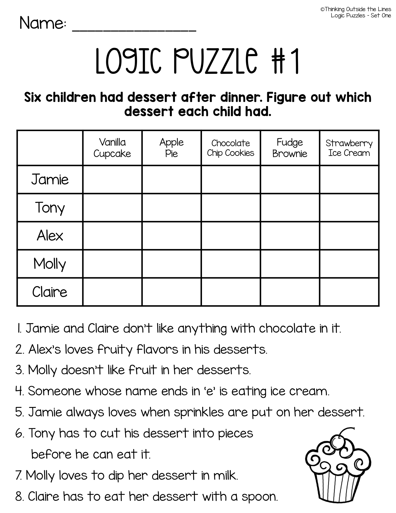 56 Worksheet Logic Puzzles Printable 58