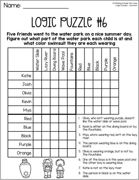 56 Worksheet Logic Puzzles Printable 59