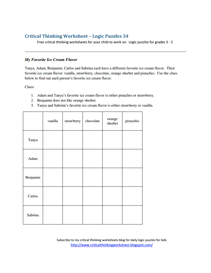 56 Worksheet Logic Puzzles Printable 7