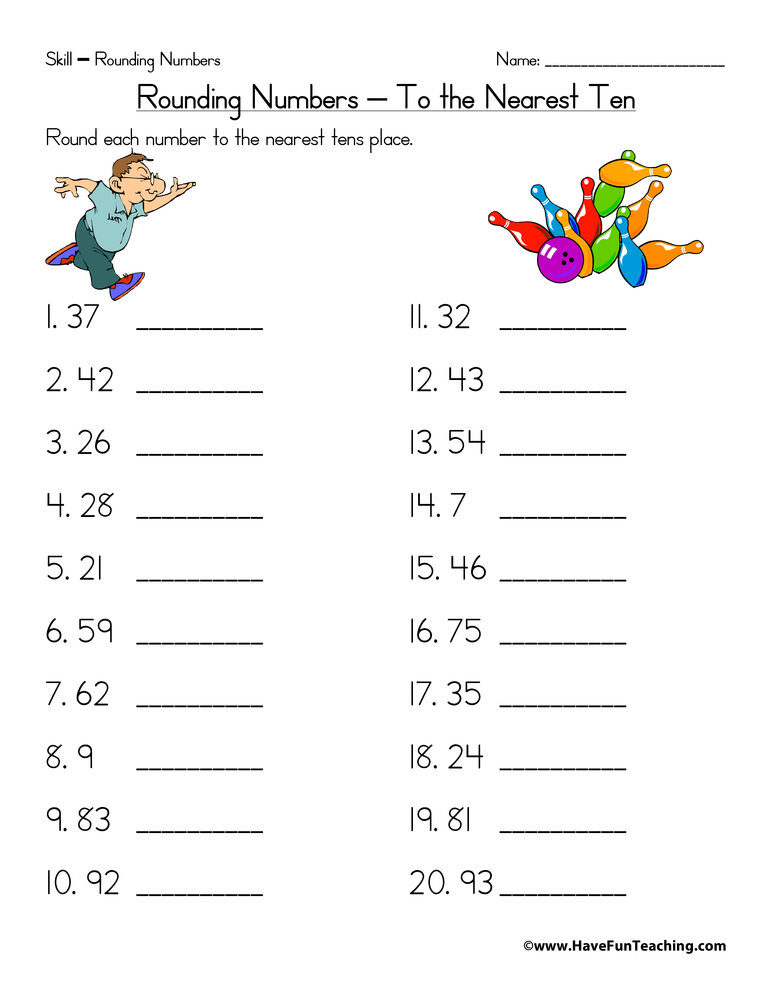 60+ Customizable Worksheets For Rounding Numbers 24