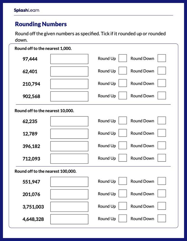 60+ Customizable Worksheets For Rounding Numbers 62