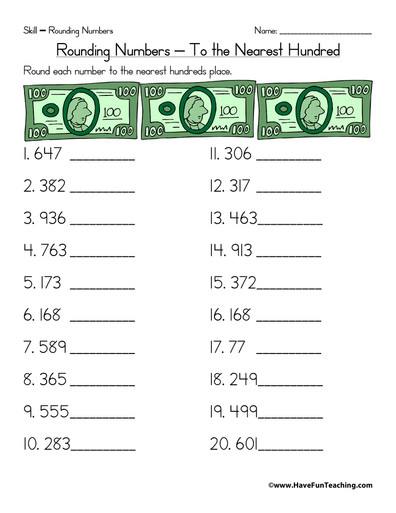 60+ Customizable Worksheets For Rounding Numbers 64