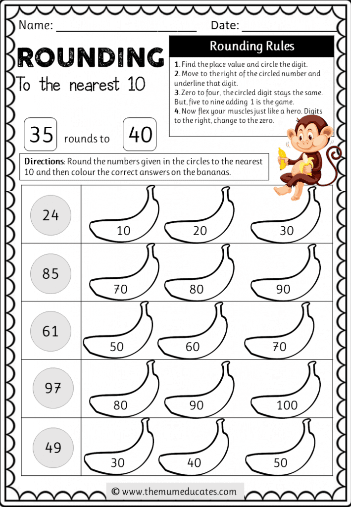 60+ Customizable Worksheets For Rounding Numbers 70