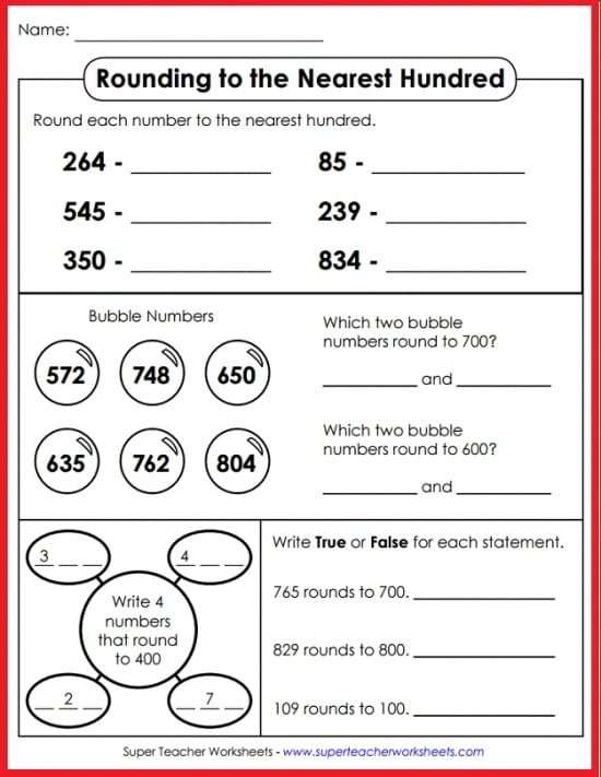 60+ Customizable Worksheets For Rounding Numbers 95