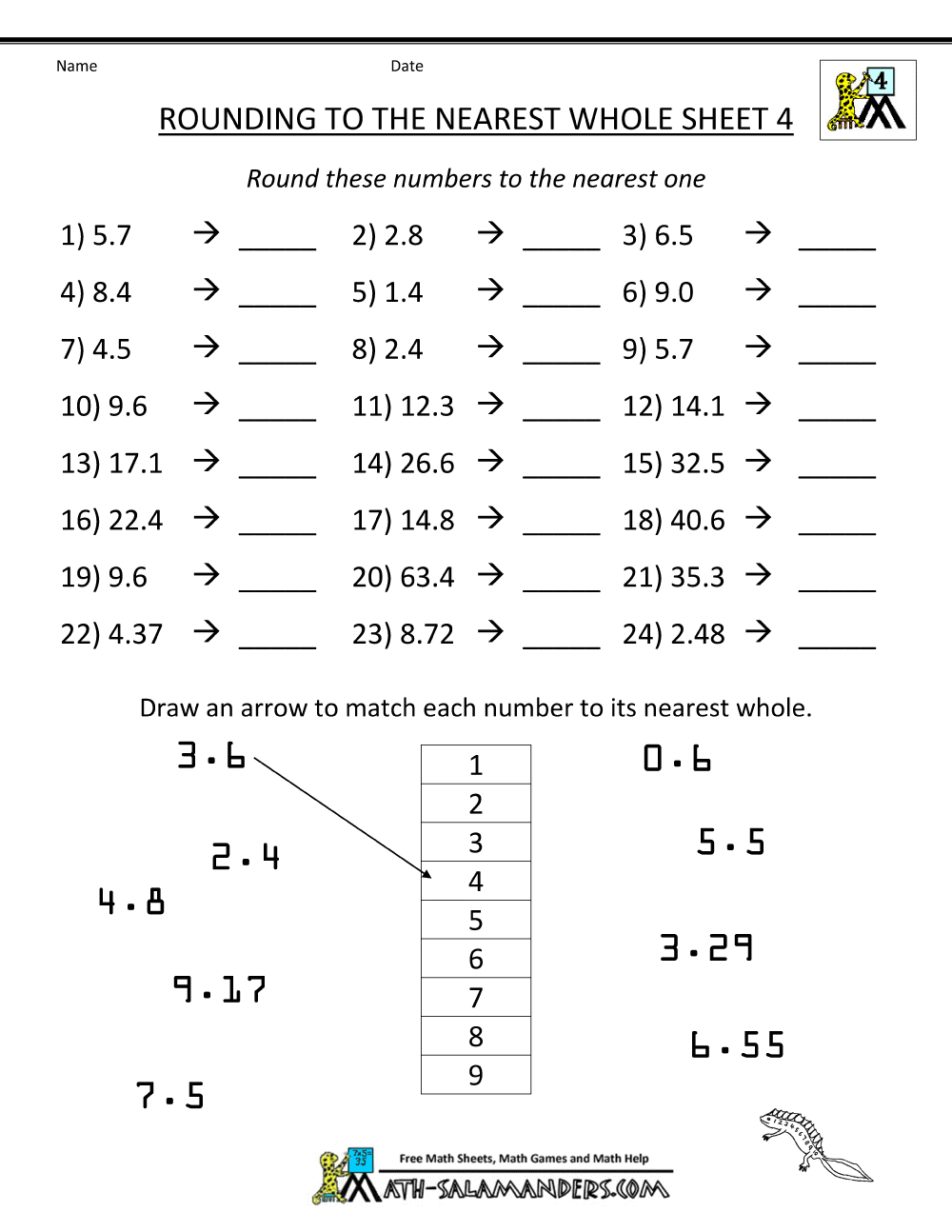 60+ Customizable Worksheets For Rounding Numbers 96