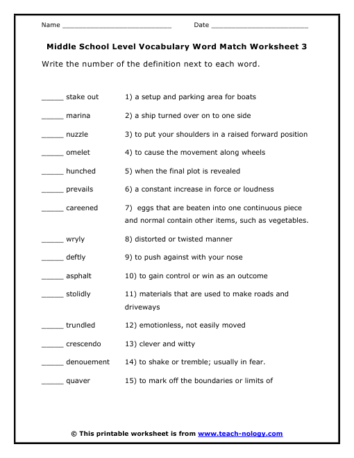 60+ Worksheets For Middle School 25